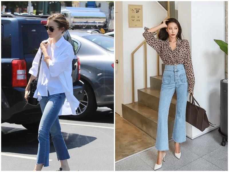 Quần jeans kết hợp với các kiểu áo sơ mi luôn tạo ra sự thoải mái, tự tin và năng động, trẻ trung