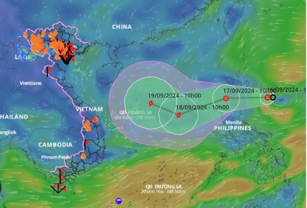 Đêm nay, áp thấp nhiệt đới mạnh lên thành bão số 4, dự báo thay đổi đường đi hướng về miền Trung nước ta