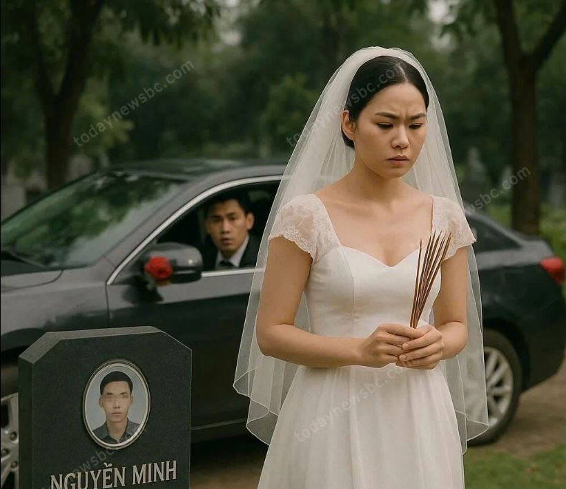 Trên đường về quê chồng mới, cô dâu bắt tài xế dừng lại ở nghĩa trang để th;ắp nh;ang cho chồng cũ. Nhưng …
