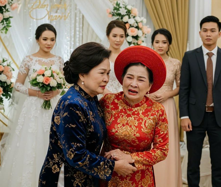 Mẹ chồng đuổi mẹ đẻ cô dâu nghèo trong đám cưới, 30 phút sau quỳ gối xin tha thứ