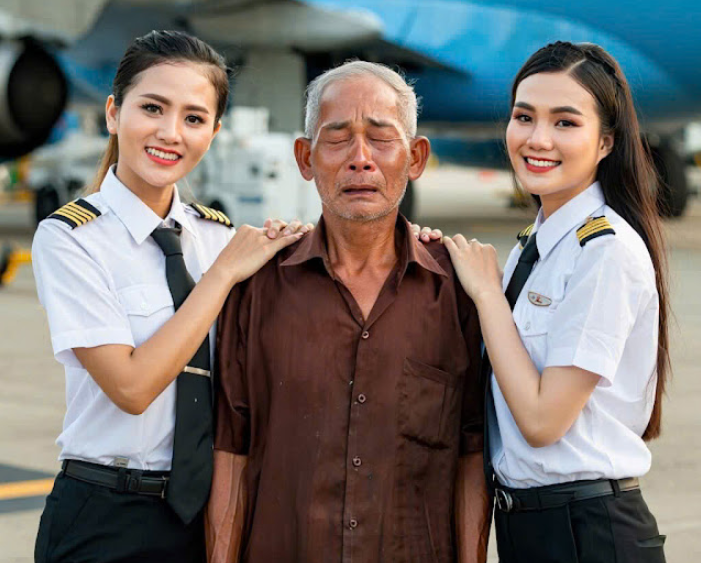Người đàn ông góa vợ bán hết tài sản để cho 2 cô con gái song sinh đi học, 6 năm sau họ trở về, đưa ông tới một nơi…