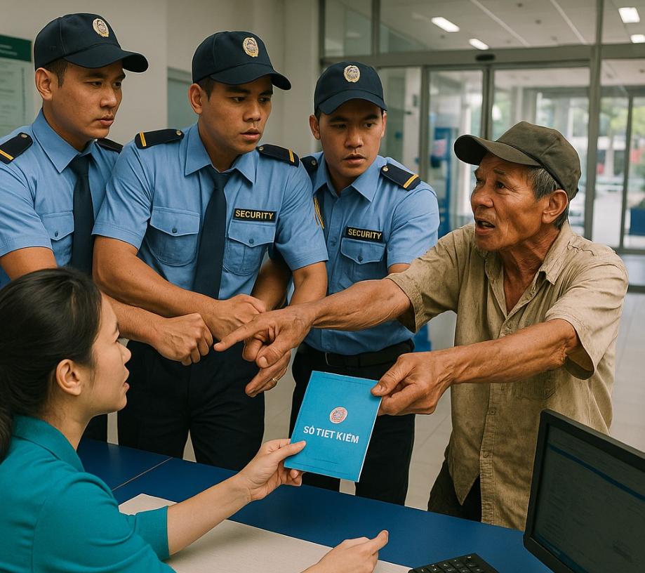Người đàn ông mặc đồ lam lũ đi rút 5 tỷ trong sổ tiết kiệm, nhân viên định báo bảo vệ thì ông chỉ thẳng tay ra cửa