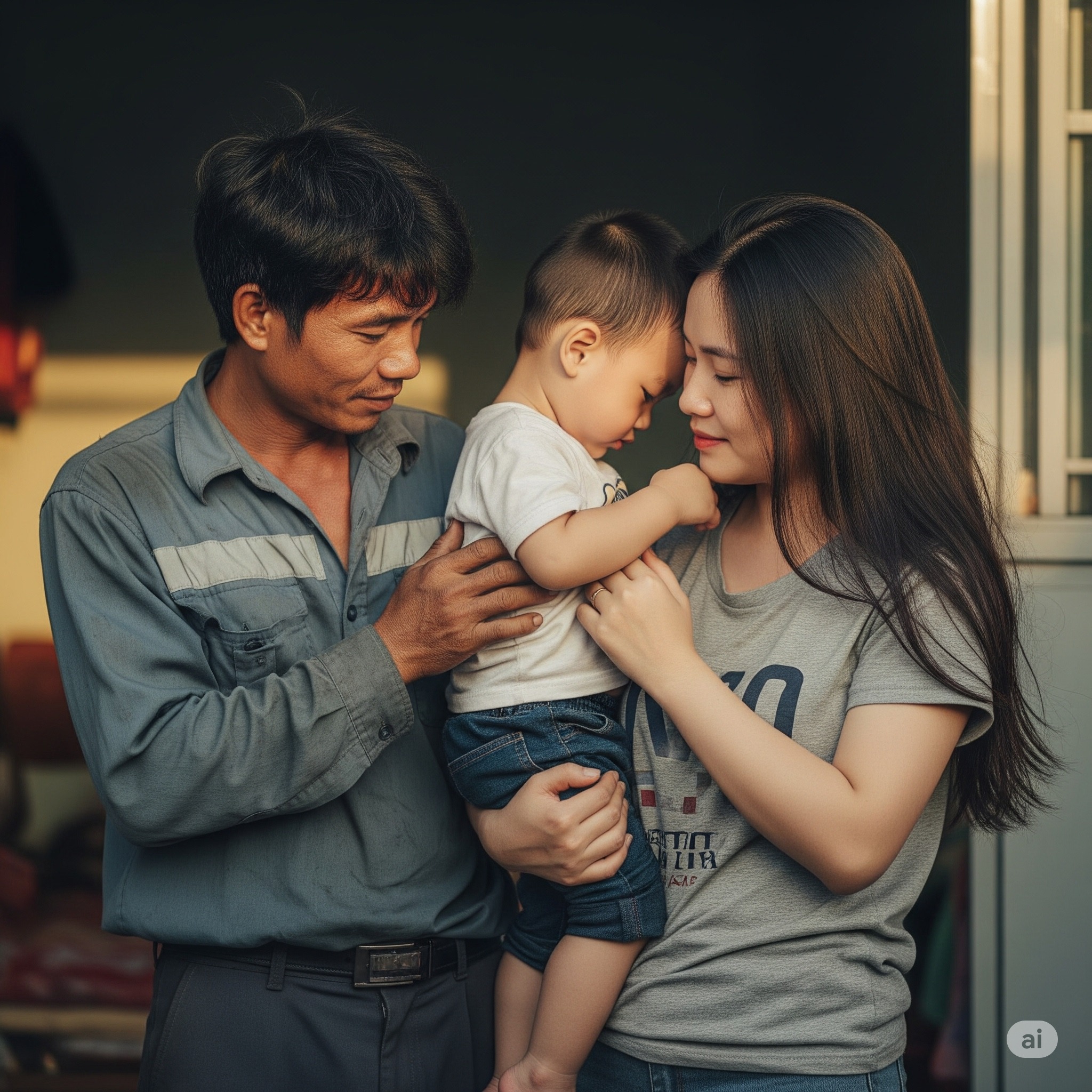 Lấy anh thợ xây để hợp thức hóa cái th///ai, khi con 3 tuổi, tôi b///ủn rủ///n thấy thứ này trong ví chồng, không ngờ anh lại là người như thế…
