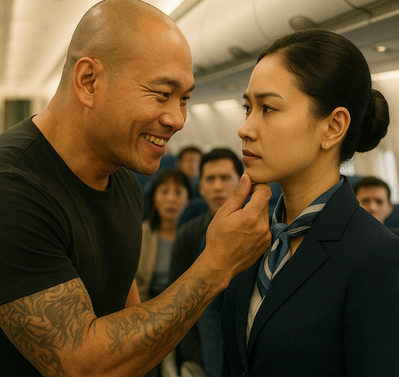 Gã gi:ang h:ồ tr:êu ch:ọc nữ tiếp viên hàng không trên máy bay