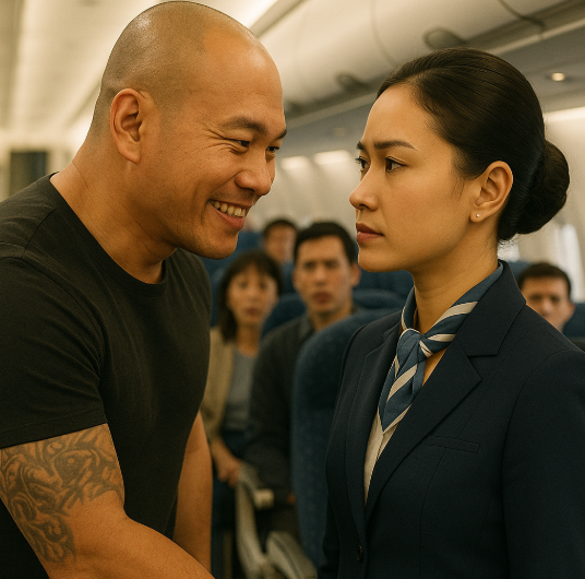 Gã gi:ang h:ồ tr:êu ch:ọc nữ tiếp viên hàng không trên máy bay