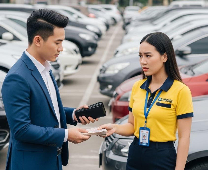 Sau ly hôn, thấy vợ cũ đang trông xe, chồng mở ví cho 1 triệu. Ba năm sau, chồng há hốc mồm kinh ngạc vì…