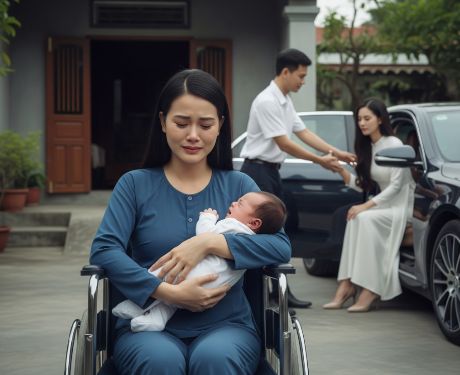 Vợ đ:ẻ xong bị biến chứng không thể đi lại bình thường, chồng bỏ vợ con mới sinh theo người phụ nữ giàu có khác và rồi 3 tháng sau