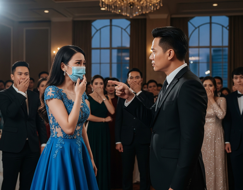 Đi dự tiệc ở khách sạn 5 sao, chồng bảo vợ là ô sin, khi vợ tháo khẩu trang mọi người liền á khẩu còn chồng â:n h:ận suốt đời…