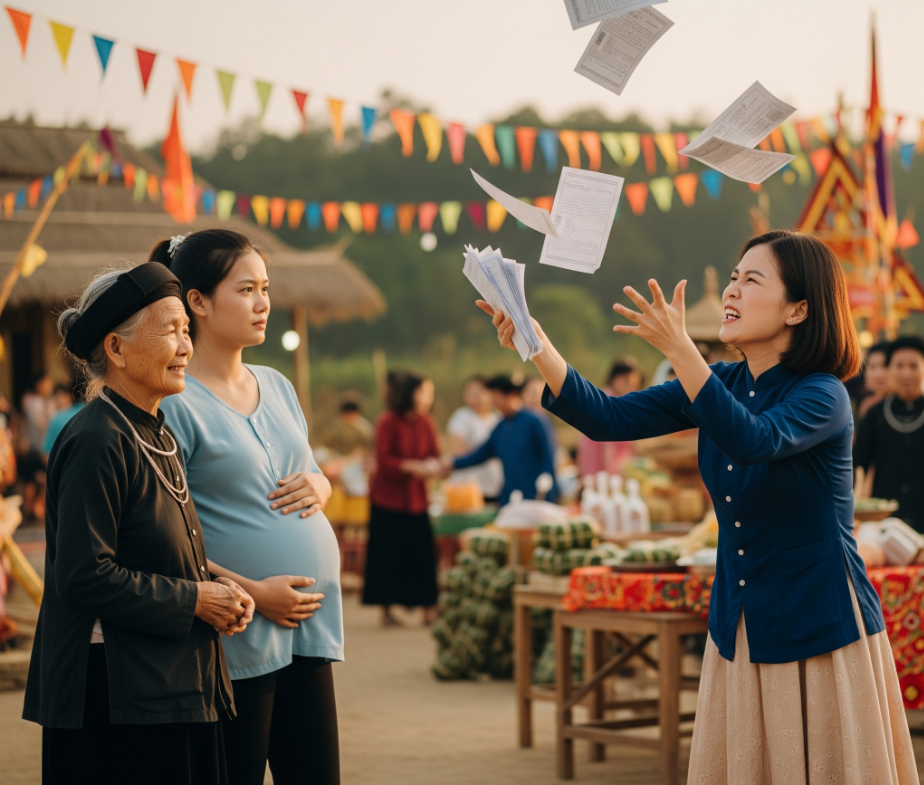 Nghỉ lễ tôi cùng chồng về quê, mẹ chồng làm 4 mâm cỗ, hồ hởi giới thiệu cô b:ồ của chồng…