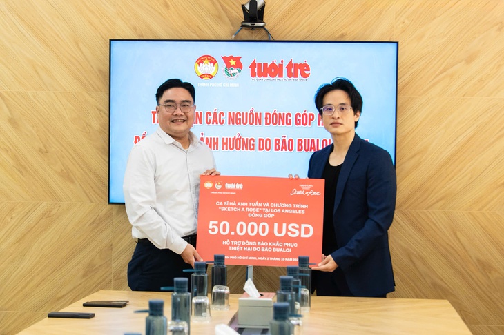 Ca sĩ Hà Anh Tuấn trao 50.000 USD ủng hộ người dân bị thiệt hại do cơn bão Bualoi