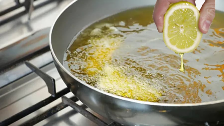 Vì sao nhiều người lại khuyên vắt cốt chanh vào chảo dầu trước khi chiên rán