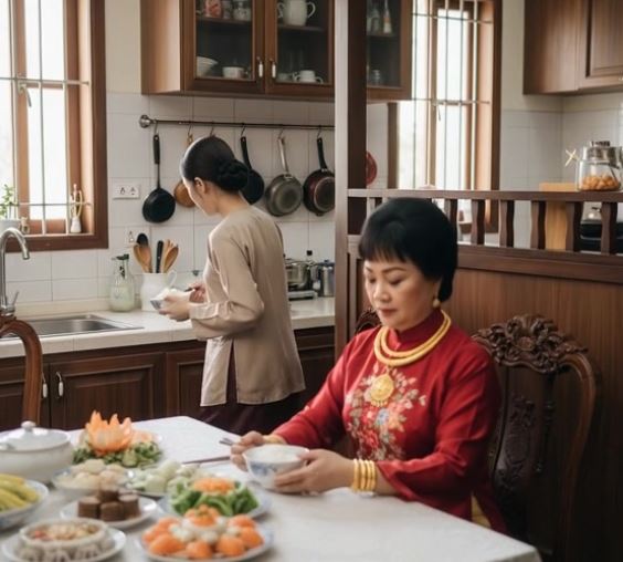 Con dâu ngồi dưới góc bếp khi ăn cơm vì mẹ chồng khinh nghèo, đến ngày bà nằm liệt mới té ngửa về gia thế của nhà thông gia